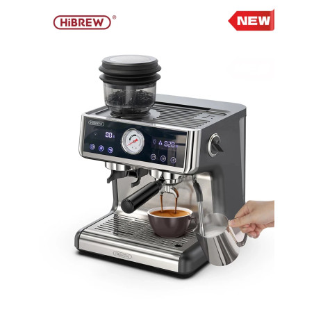 Macchina per caffè espresso a doppia caldaia HIBREW: caffè di qualità da bar a casa